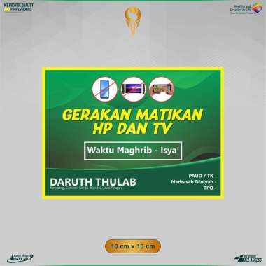 STIKER GERAKAN MATIKAN HP DAN TV - SOLDIMPRO 10 x 10 cm