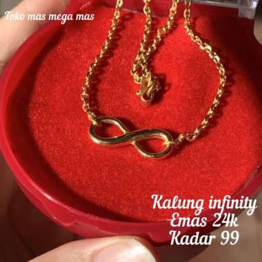 Kalung infinity emas 24k kadar 99 10 gr