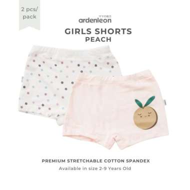 ARDENLEON Girl Shorts Boxer Peach Dot Celana Dalam Anak Perempuan L