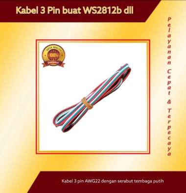 kabel ekstension 3 pin untuk Addresable Ledstrips WS2811 WS2812b dll