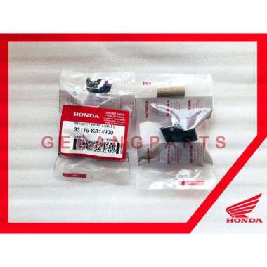 BRACKET DUDUKAN LAMPU DEPAN KIRI NEW BEAT ESP ORI 33119-K81-N00 Hitam