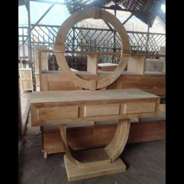 Meja Konsul Laci/ Meja Rias/ Tolet Minimalis Kayu Jati Mentahan