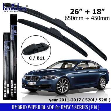 HIGH QUALITY Hybrid Wiper Blade BMW 5 Series F10 Wiper Kaca Mobil Karet Pembersih Kaca Mobil Wiper K