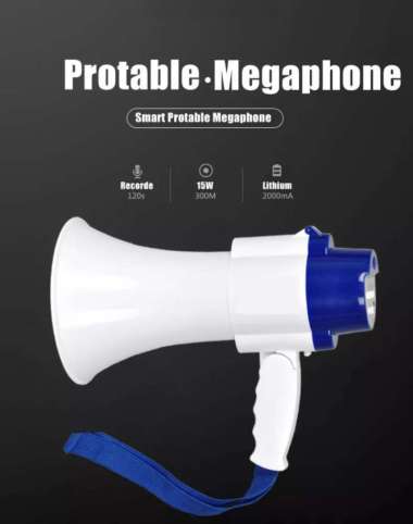MEGAPHONE TOA PENGERAS SUARA ALARm REKAM 10W SIRINE SPEAKER Portable