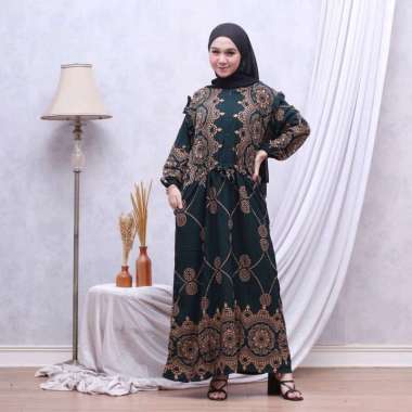 Gamis Sultan Gamis Rayon Premium Dress Wanita Lengan Karet Dress Fashion Kekinian Muslim Kekinian LD