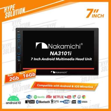 Nakamichi NA3101i Android 7 inch Ram 2GB/ Rom 16GB Double din (2 din) Black