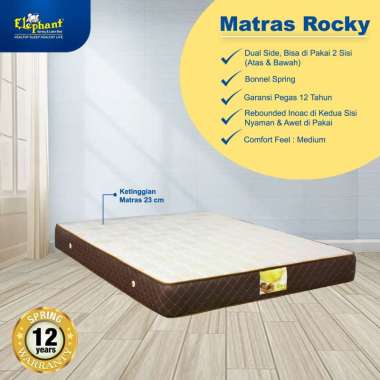 GAJAH Springbed Mattress / kasur ROCKY Matras Only 180 x 200 Super White
