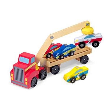 Melissa&Dough Magnetic Wooden Vehicle Mainan Anak