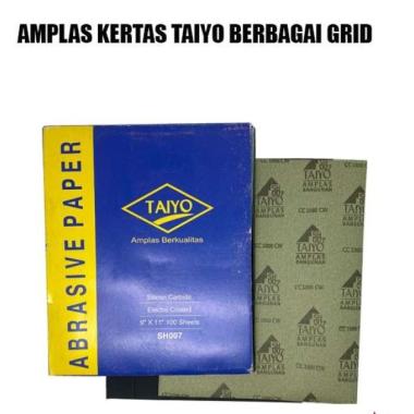 Amplas Kertas Lembaran Taiyo Duco Besi Gosok Anti Air Berbagai Grid 1000