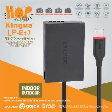 KingMa USB Type C Dummy Battery Adapter LP-E17 Power Supply for Canon 760D 750D 800D 8000D 77D LP-E1