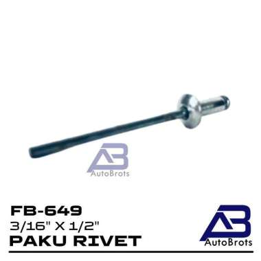 Paku Blind Rivet 4,8 x 12,5mm (649) / 3/16" x 1/2" Aluminium / Keling Silver