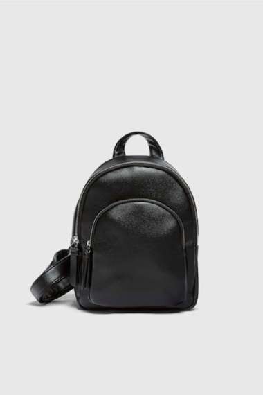 pull and bear leather backpack