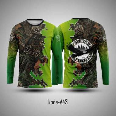 Kaos Jersey Camo / Kamuflase Berburu Hunting Loreng Realtree Custom M
