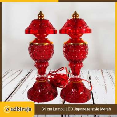 Lampu Sembahyang Altar Merah LED Japanese Style 31cm