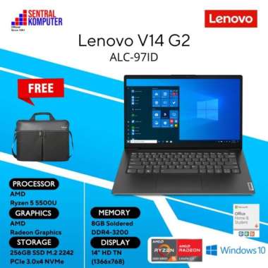 Lenovo V14 G2 ALC - RYZEN 5-5500U-8GB-256GB-Win10-OHS