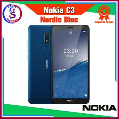 Nokia C3 Android Ram 2GB Internal 16GB 4G/LTE Garansi Resmi Nordic Blue