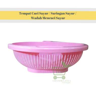 Tempat Cuci Sayur / Saringan Sayur / Wadah Mencuci Sayur Pink