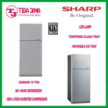 Kulkas 2 Pintu Sharp Sj-Ig470M-Sl J-Tech Inverter