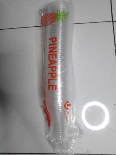 Gelas / cup plastik aqua uk. 220 ml isi 50 pcs