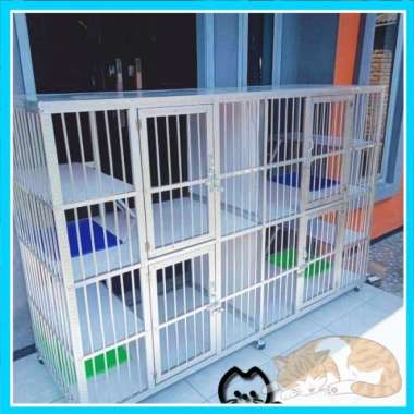 Kandang Kucing Galvalum 2tingkat 4kamar jeruji