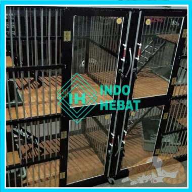 Kandang Hewan Kucing Aluminium 4 Kamar Tingkat 2 Lantai Minimalis
