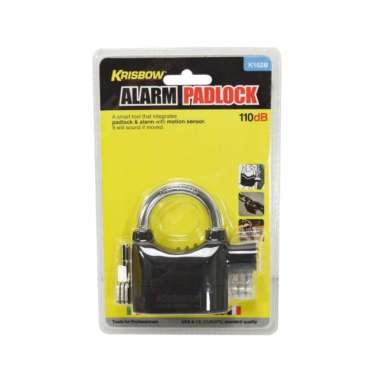 KRISBOW GEMBOK DENGAN ALARM - HITAM 100 % ORIGINAL Multicolor