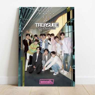 POSTER TREASURE KPOP Yedam Haruto Asahi Junkyu Hyunsuk Jihoon K-Pop TREASURE Office Adventure Murah 