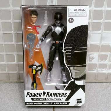 HASBRO METALLIC BLACK RANGER ADAM POWER RANGERS LIGHTNING COLLECTION