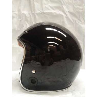 Helm Bogo / Helm Retro / Helm List Chrome ANT Black (Silver / Gold) L List Gold Semua Ukuran Black G