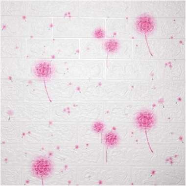 OEM ONE - C55-58 Wallpaper Dinding Foam Dekorasi Dinding Kamar Rumah PUTIH - DANDELION