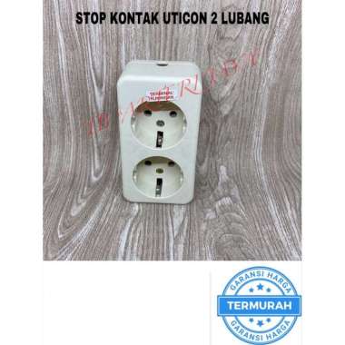 Stop Kontak 2 Lubang 2 lb Uticon / Stopkontak Uticon 2 Lubang