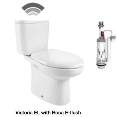 Kloset Smart Toilet Sensor Roca Victoria with Roca E-flush A3423D1000