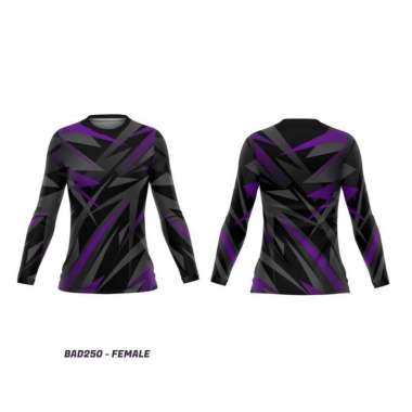 Jersey Sepeda Cewek Gowes Wanita Custom Lengan Panjang - BAD250 (O-neck) O-Neck XXXL MULTICOLOR