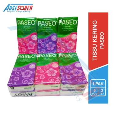 Tissu Kering Paseo Kecil [1 Pak/6 Bungkus] / Tisue Pocket Paseo 2 Ply / Tisu Wajah Facial Tissue Poc