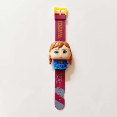 jam tangan anak karakter superhero / frozen / doraemon frozen anna
