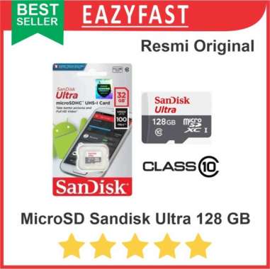 MicroSD Sandisk 128GB 128 GB Original Class 10 Micro SD TF Card Kartu