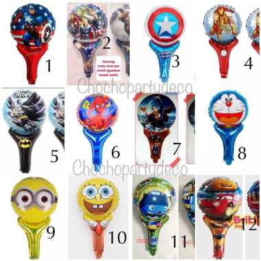 (1pc) Balon foil tongkat balon foil pentung balon foil tongkat karakter BLT Tayo