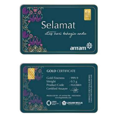 ANTAM Gift Series 0.5 gr Fine Gold 999.9 % Selamat