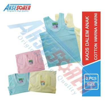 Kaos Dalam Anak Ukuran S / Singlet Bahan Adem Halus Tidak Panas / Kaos Dalem Bayi Berwarna Perempuan