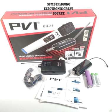 PVI Mic Jepit Wireless UR13 Wireless Microphone Profesional Mik Portab