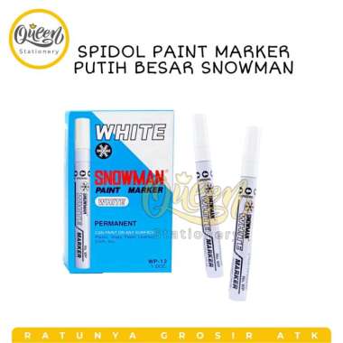 SPIDOL PAINT MARKER SNOWMAN / SPIDOL PERMANEN PUTIH BESAR (001611)