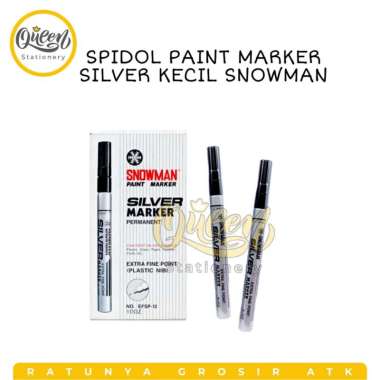 SPIDOL PAINT MARKER SNOWMAN / SPIDOL PERMANEN SILVER KECIL (008969)