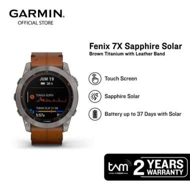 Garmin Fenix 7X Sapphire Solar - Brown Titanium + FREE GIFT EXCLUSIVE