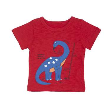 TORIO Basic T-Shirt Blue Dinosaurus - Kaos Anak Laki-Laki 5-6 tahun