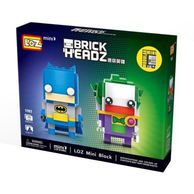 Loz Batman & Joker 2 in 1 Brick Headz Mini Blocks