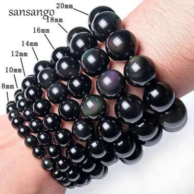 GELANG NATURAL BATU MATA DEWA Pola hitam 10