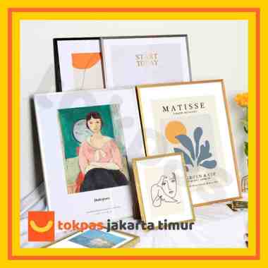 Bingkai Pigura Ijazah Sertifikat Frame Foto Ukuran A4 21x30 cm Naoko Rosegold