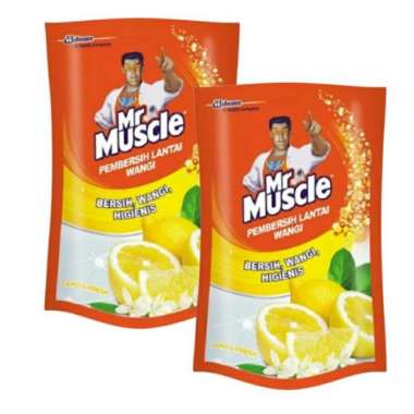 Mr Muscle Pembersih Lantai Pouch 800ml Paket Twin Pack Lemon