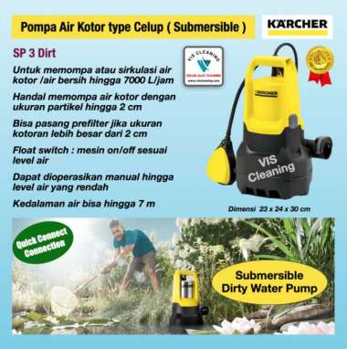 Pompa Air Kotor type Celup Karcher SP 3 Dirt (Submersible Pump)