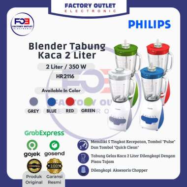 Philips Blender Glass - HR2116/00 - HR2116/30 - HR2116/40 - HR2116/60 merah